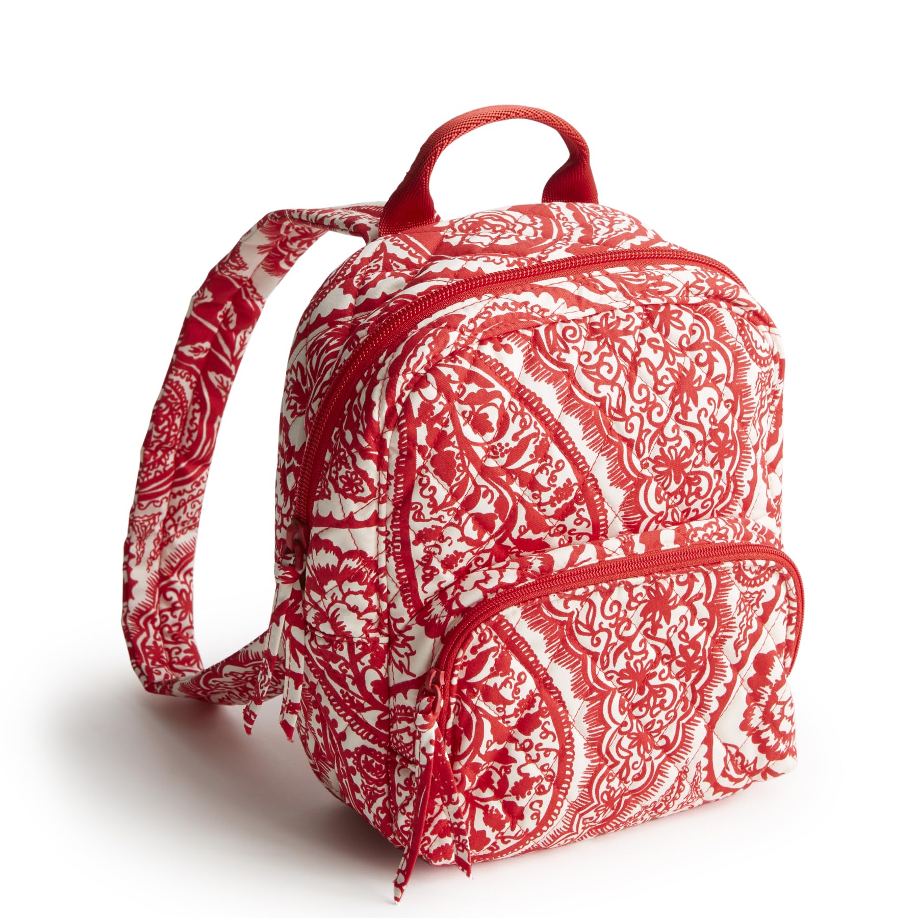 Vera Bradley Women's Premium Cotton Mini Banbury Backpack Bookbag, Paisley Key, One Size
