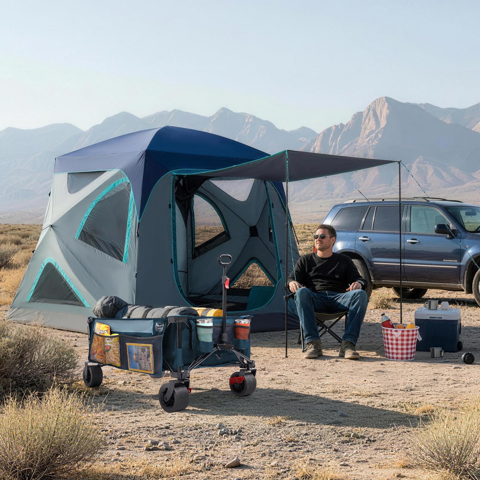 Amazon.com : TIMBER RIDGE 4 Person Instant Pop Up Hub Tent for