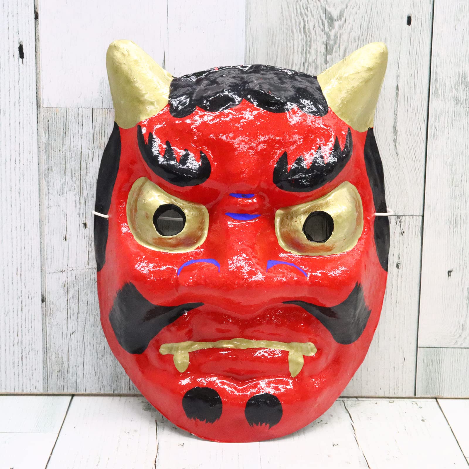 Amazon.co.jp: 日本製 お面 赤鬼 張子 和紙 伝統工芸品 高級 手作り