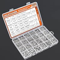 Vista 8 de 1280 piezas M2 M2.5 M3 M4 304 tapa hexagonal de acero inoxidable Tornillos métricos, tornillos métricos, arandelas, tuercas, kit surtido