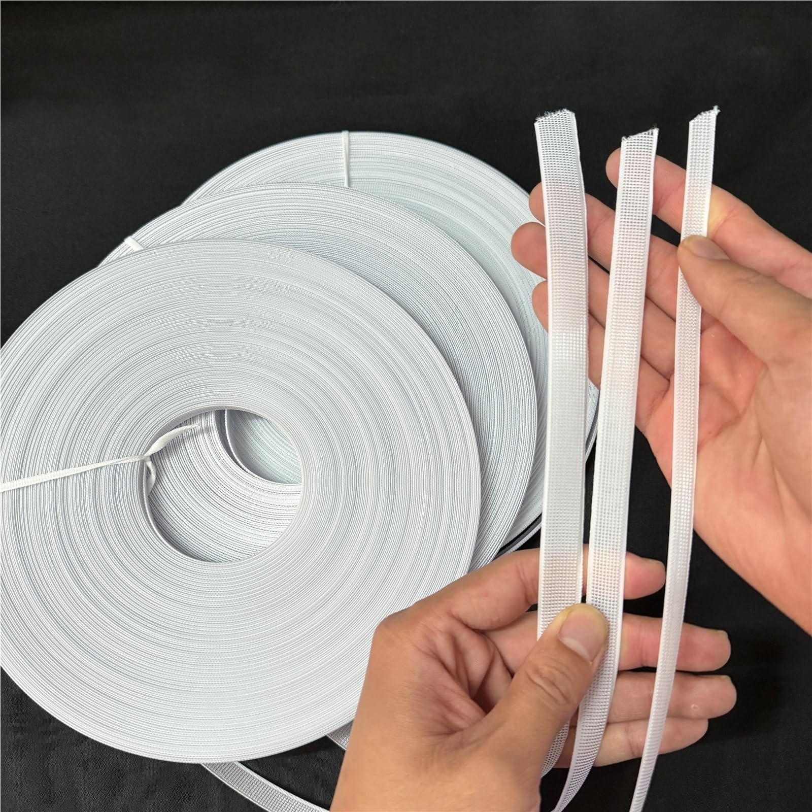 Korsettstäbchen Aus Kunststoff 50 Yards Polyester-Stäbchen for Nähen durch Stäbchen mit geringer Dichte for Korsetts, Stillhütchen, Brautkleider, weiß/schwarz | White,8mm