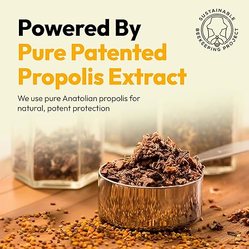 Miniatura 4 de BEE and You - Suplemento de propóleos 100% natural de apoyo inmunológico, antioxidantes, vitamina C, VIT D3, zinc, jugo de naranja, miel cruda, 1.69