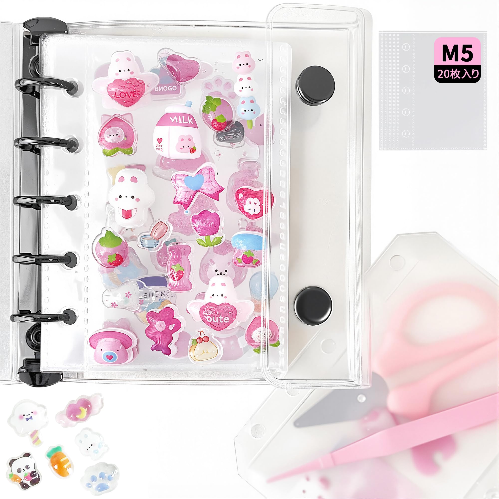 Amazon.co.jp: GOKEI シール帳 プラバン 透明 M5サイズ ミニ