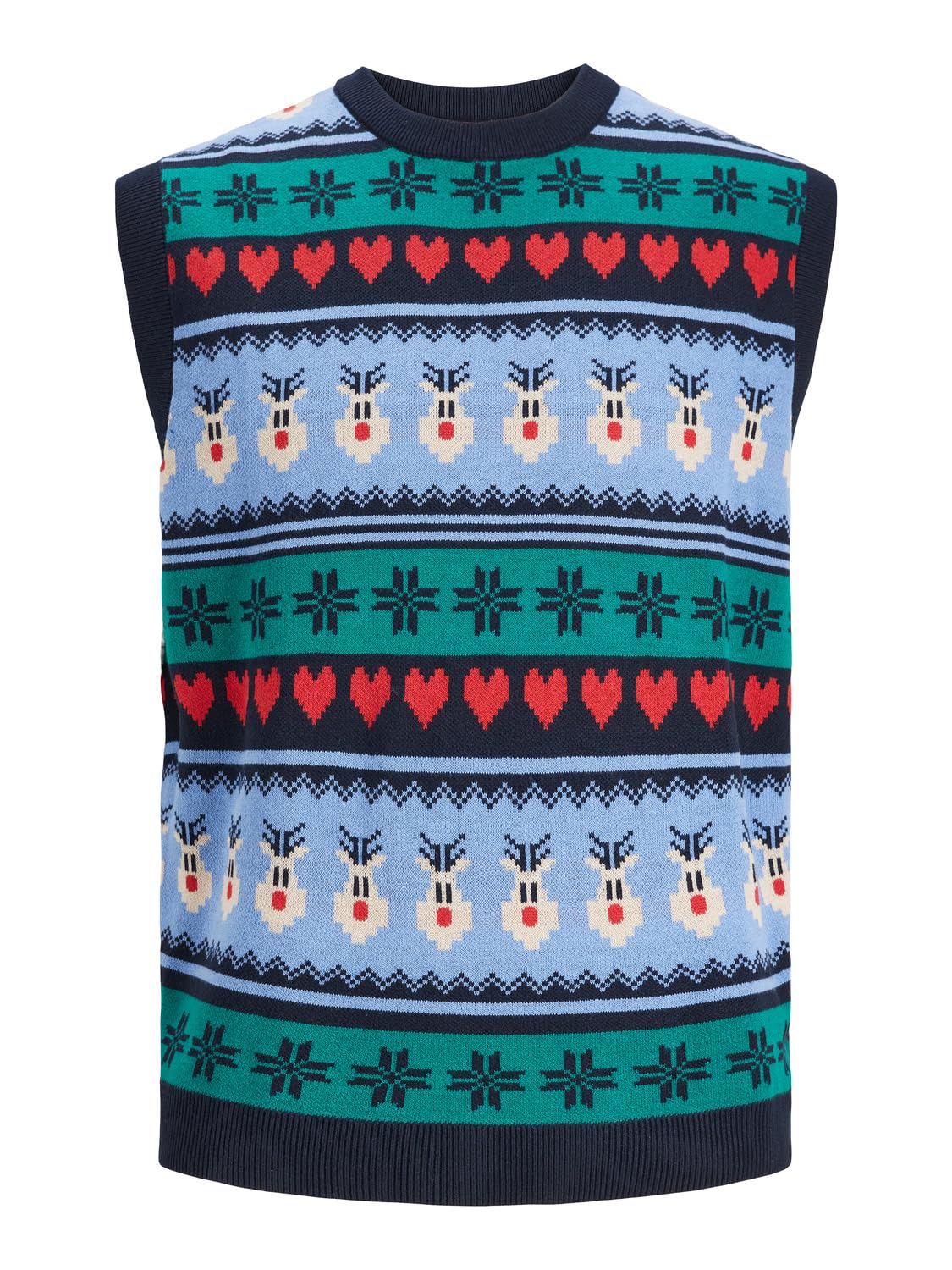 JORFESTIVE XMAS KNIT VEST CREW NECK Triko Erkek