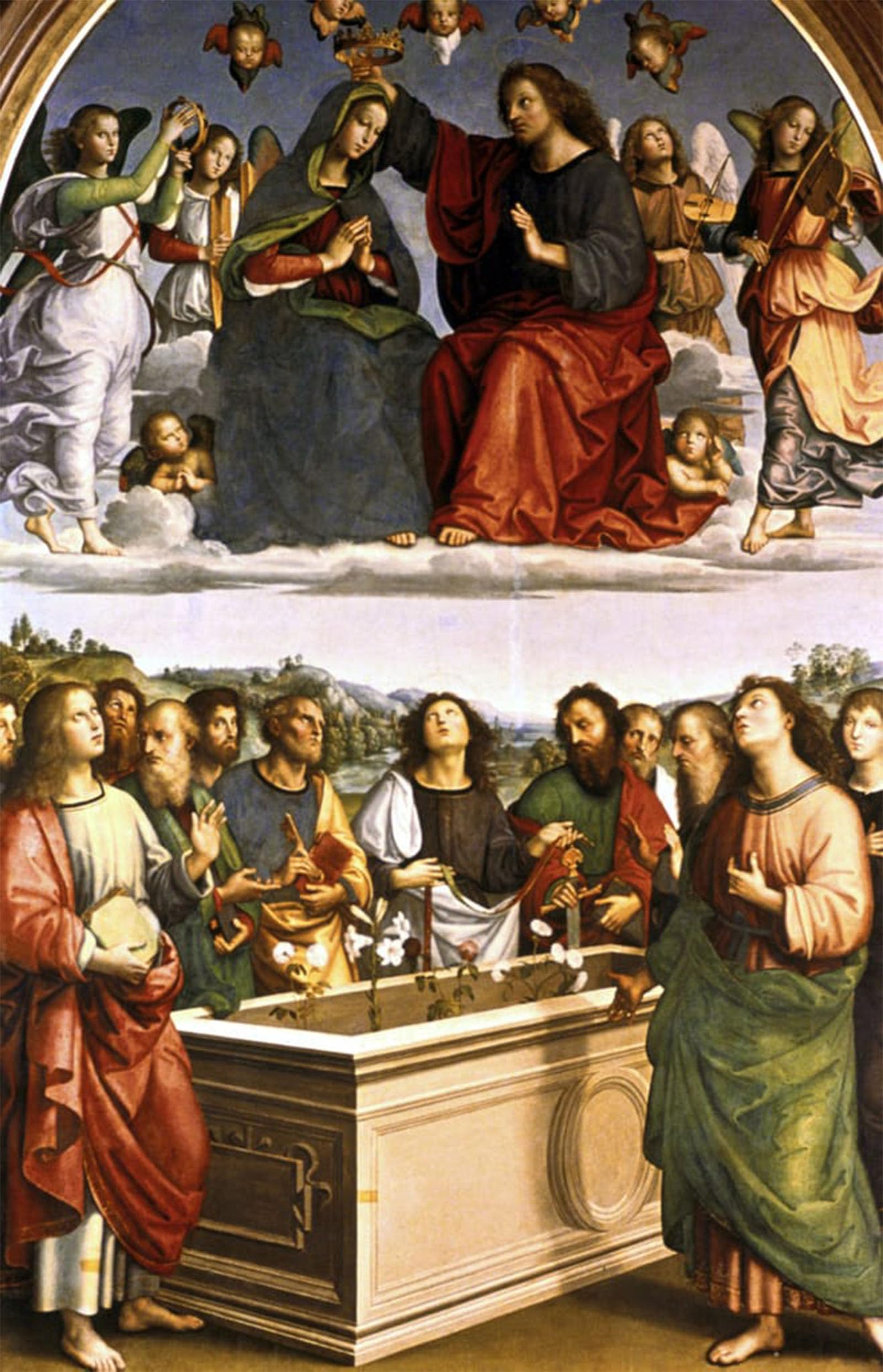 ARTXLXXBN Famous Prints Artwork Pictures Poster Painting Art the Altarpiece by Raphael Artwork Landscape Pictures for Home Decor 60x90cm