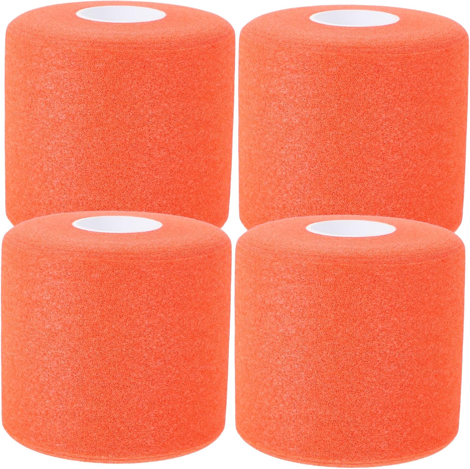 4rolls Elastic Bandage Tape Sports Wrap Bandages Flexible Sports Wraps Tennis Racket Tape Cuttable Breathable Athlete