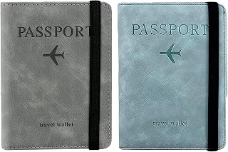 BOLDSTUFF Couple 2 Pcs Passport Holder Passport Cover with Credit Card Slot and BoardingPass Slot Bi-Fold Passport Wallet ... Price In India