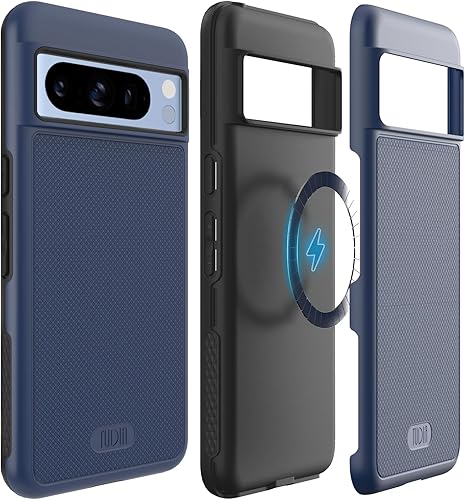 Vista 204 de TUDIA MergeGrip - Funda para Google Pixel 7a 2023, [probada en caídas de grado militar] borde elevado para protección de pantalla y cámara, doble