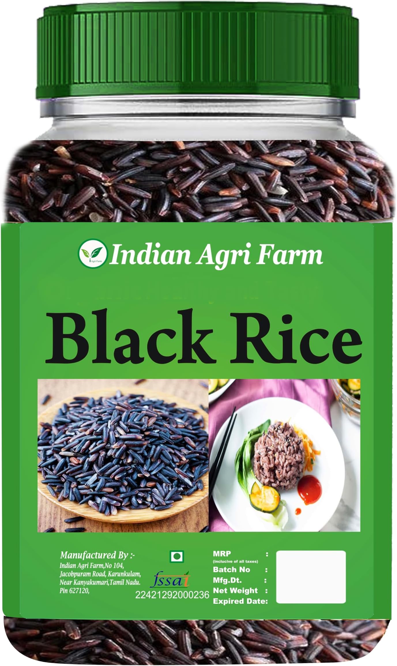 Iagrifarm Black Kavuni Rice Pack of 1 KG