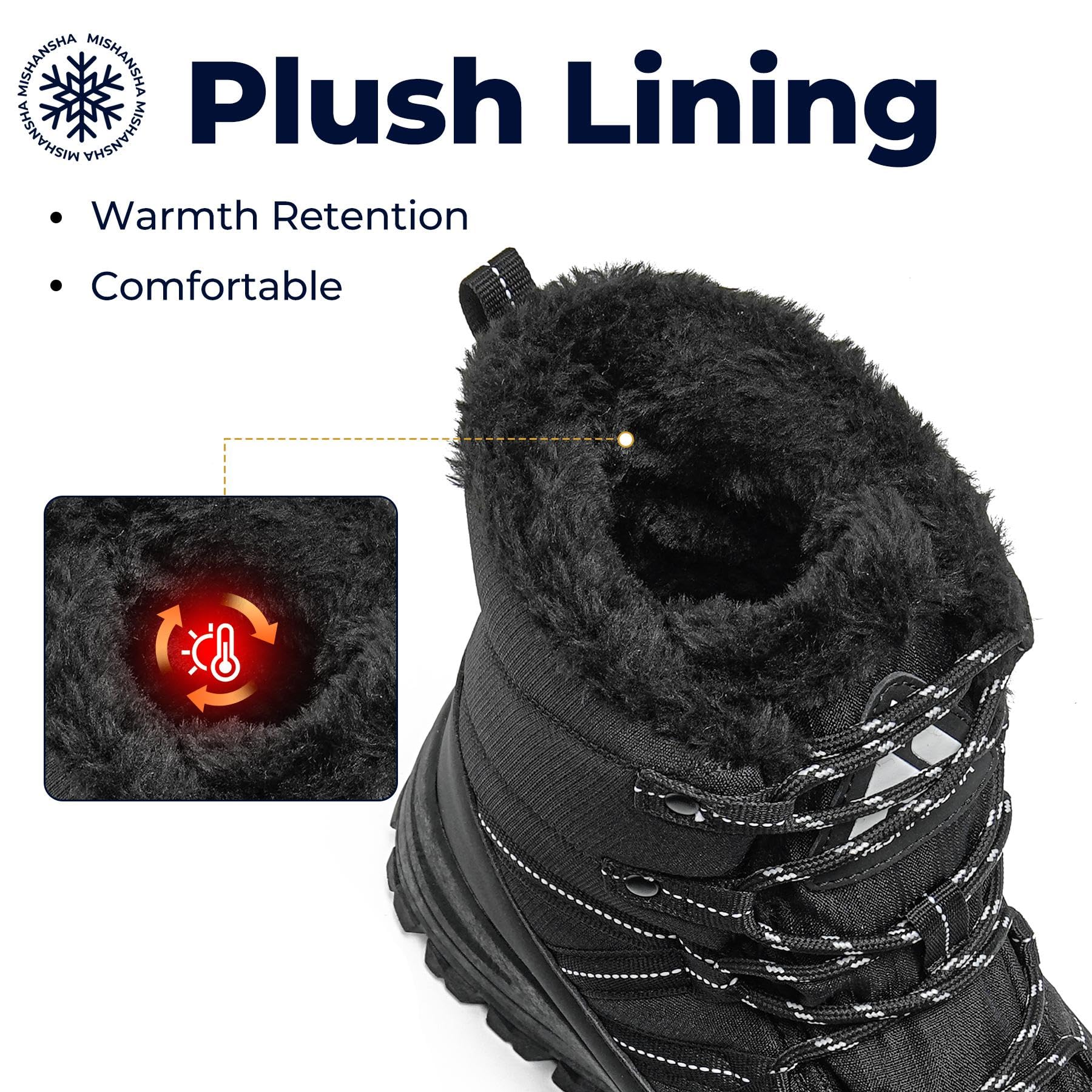 Mishansha Chaussons pour Femme avec Dessin Animé Taille 36-42 EU | Chaussures d'hiver,Chaussure de Neige,Chaudes Doublure Peluche,Randonnée,Trekking