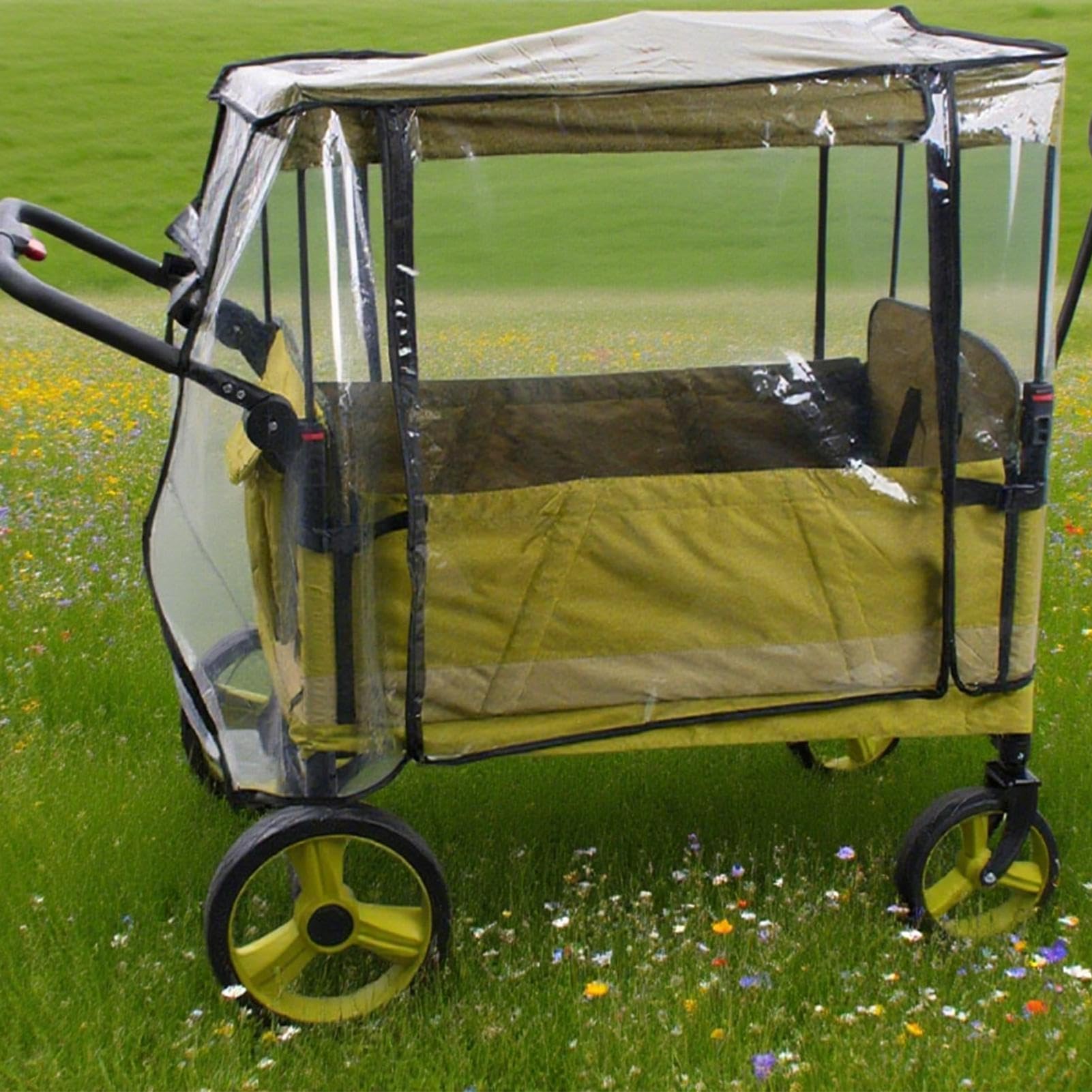 Housse De Pluie Pour Poussette Protection Anti-Vent et Canopée Universelle