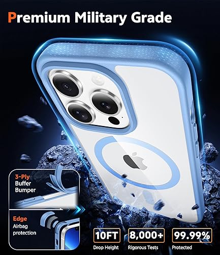 Miniatura 433 de Fntcase Funda para iPhone 15 Plus y 14 Plus de 6.7 pulgadas, magnética, a prueba de golpes de grado militar, antiamarilleo, delgada, protectora