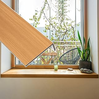 APMOE Window Sill Protector from Dogs/Cats/Water - Natural Oak Wood Window Sill Cover Decorative, Bay Window Sills Replacement Extension Plates, Windowsill Edge Covering Protector(7.9 x 59 in)