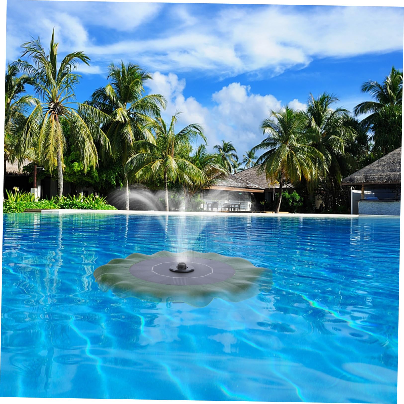 Pompa Solare Pompa Acqua Dc senza Spazzole per a Forma Loto Plastico, Facile da Spostare, Decorazione Galleggiante per Laghetto da Giardino