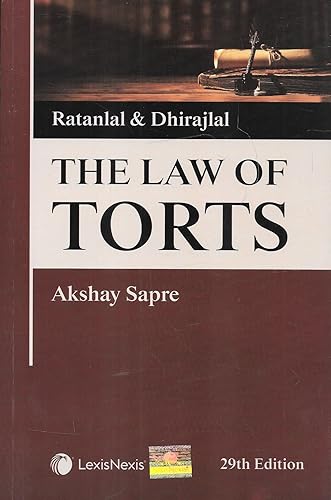 The Law Of Torts By Ratanlal &amp; Dhirajlal � 29th Edition 2023 [Paperback] Ratanlal &amp; Dhirajlal