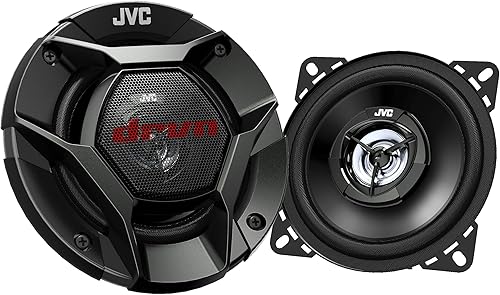 JVC CS-DR421 - Altavoces para automóvil de 4 pulgadas, 220 vatios de potencia, 110 vatios cada uno, coaxial de 2 vías, construido resistente,