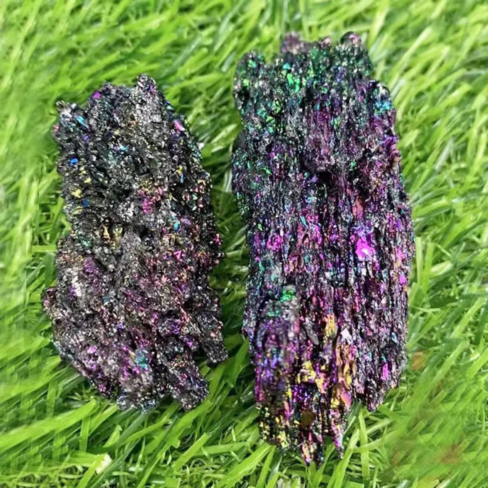 Rainbow Mineral Rough Raw Naturel Flashy Irisé, Spécimen de Roche Moissanite pour Collection Pierres Précieuses de Guérison en Cristal Métaphysique Gemmes pour Culbuté Poli,1000G