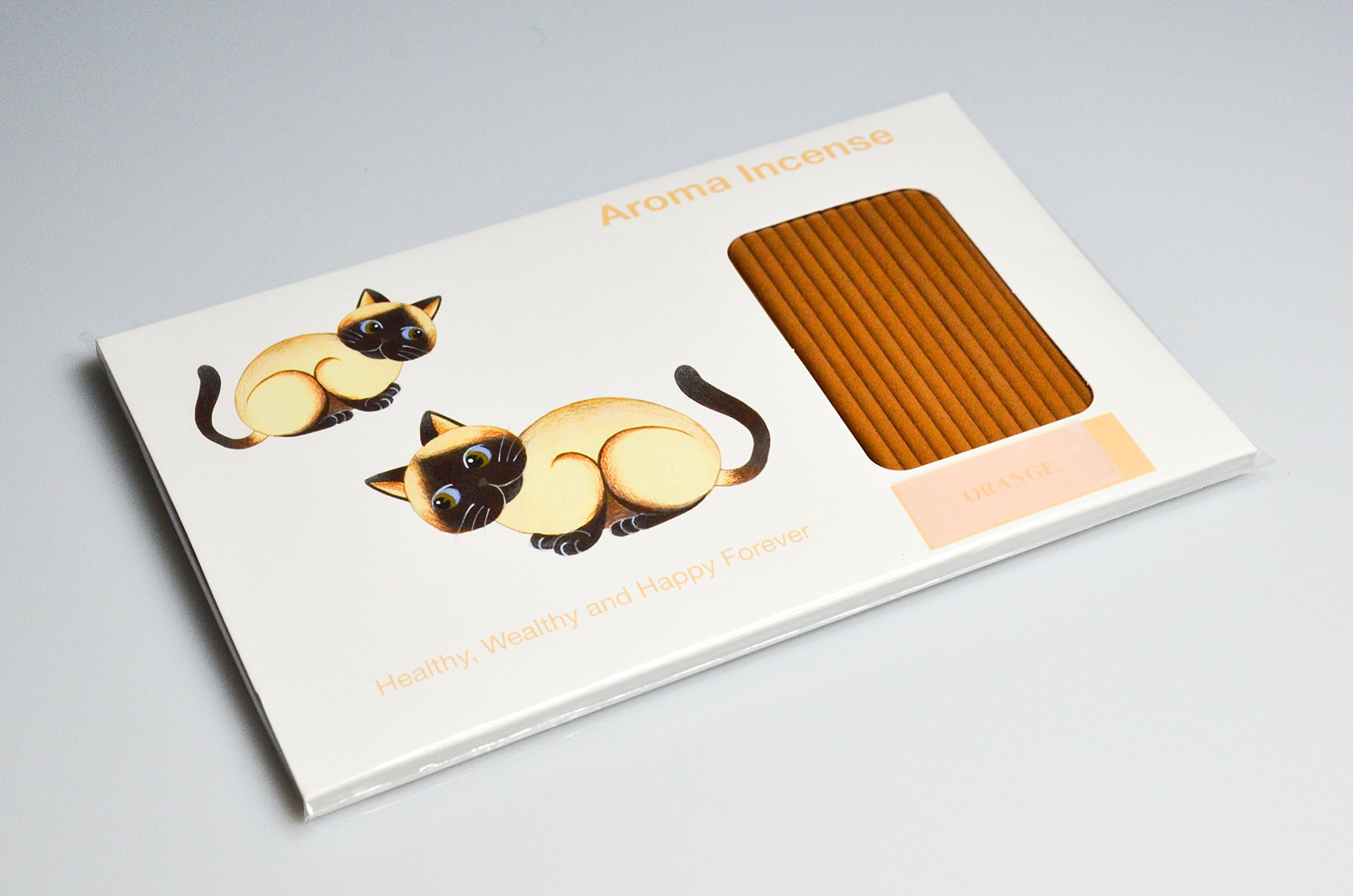 Incense Sticks and Holder in Folding Card Cat Scent Orange