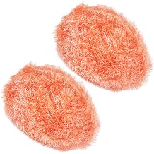 pson 2 Skeins 82 Yards 50g Sparkly Scrubby Yarn, Colorful Polyester Crochet Yarn for Knitting DIY Crafts, DishclothsSalmon