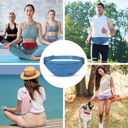 Miniatura 329 de MAXTOP - Cangurera cruzada grande con 4 bolsillos con cremallera, ideal para eventos deportivos, festivales, entrenamiento, viajes, correr y uso