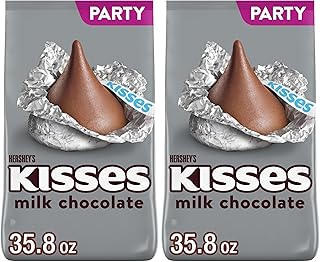 HERSHEY'S KISSES Milk Chocolate Candy Party Pack, 35.8 oz (Pack of 2)