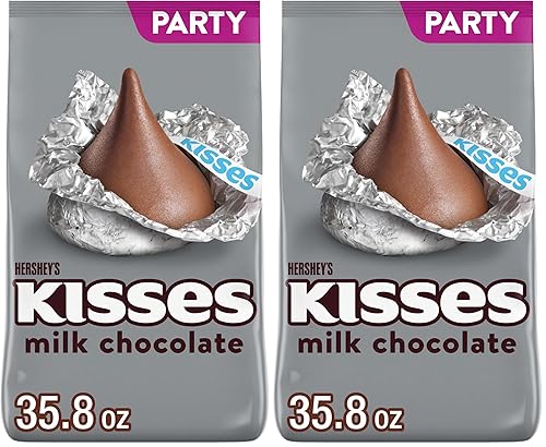 Miniatura 9 de HERSHEY'S KISSES - Paquete familiar de dulces de chocolate con leche, 15.9 onzas