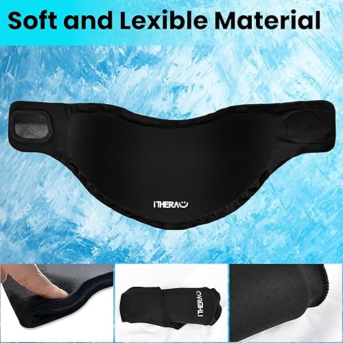 Miniatura 4 de iTHERAU - Gel de envoltura de hielo para cuello, almohadilla de enfriamiento para cuello uterino y hombro, compresa fría y caliente, envolturas de