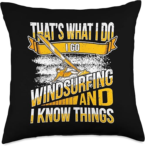 Windsurf Gifts & Accessories Go Windsurfer Throw Pillow, 18x18, Multicolor