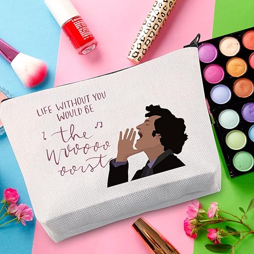Miniatura 5 de WZMPA Divertida bolsa de cosméticos para programas de televisión, regalos para fanáticos de la vida sin ti, sería la peor bolsa de maquillaje con