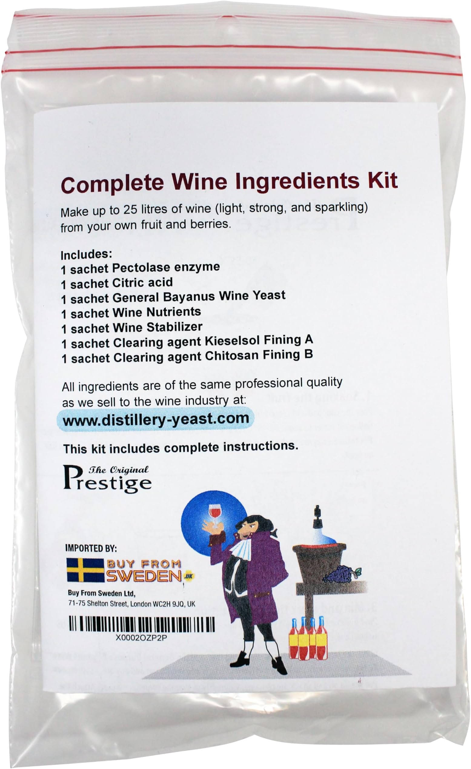 Complete Universal Ingredient Yeast Kit for 20-25 Litres – Brewing Kit for Home or Commercial Brewing – Make Your Own Delicious Beverages and Drinks
