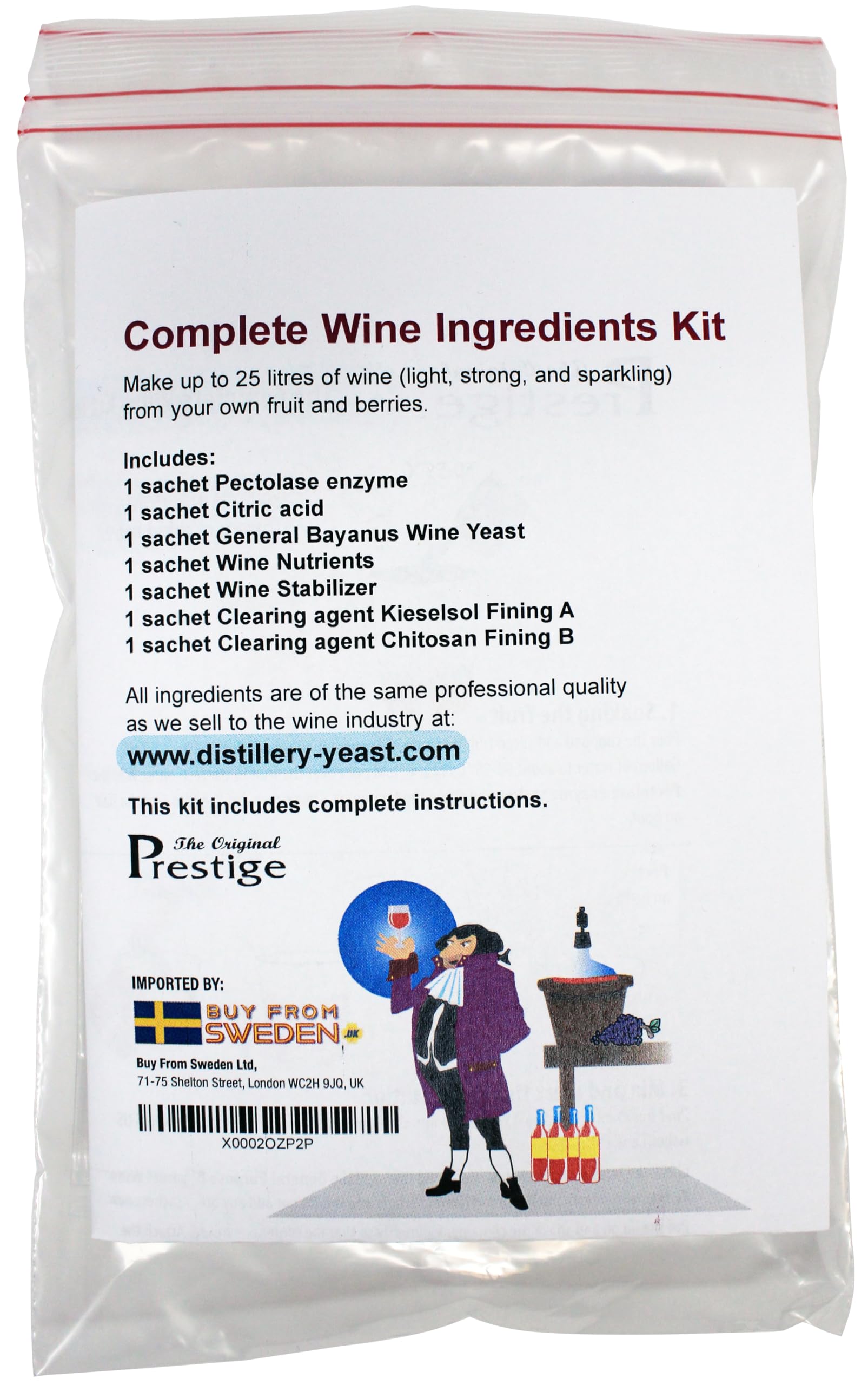 The Original Prestige - Complete Universal Ingredient Yeast Kit for 20-25 Litres – Brewing Kit for Home or Commercial Brewing – Make Your Own Delicious Beverages and Drinks