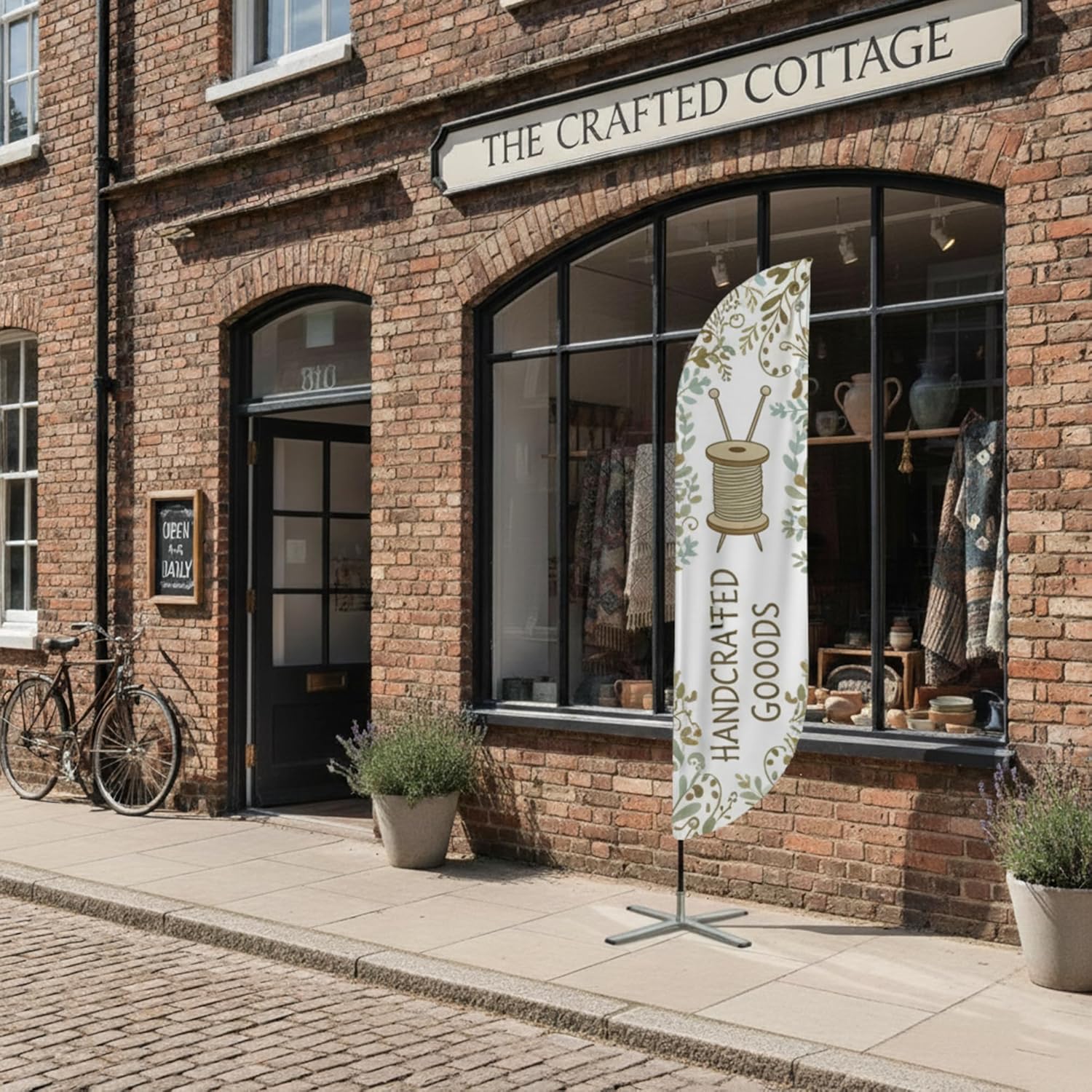 Custom Feather Flag by BCB Print - Personalized Outdoor Flag with Your Photo, Text or Logo | Optional 8.2ft Pole & Crossbase | Custom Swooper Flag | Fast Delivery | Made in USA | 8.2x1.6ft - Image 7