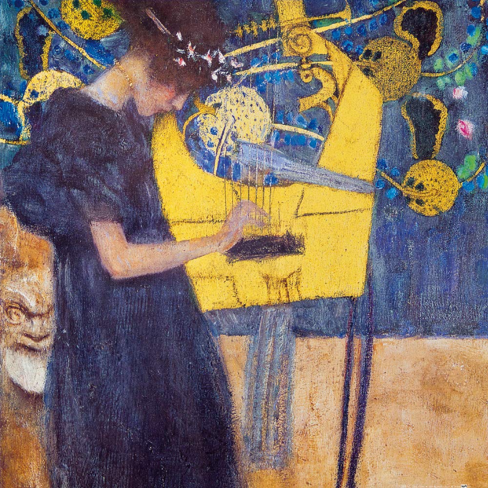 1art1 60533 Gustav Klimt – The Music, 1895 Art Print 40 x 40 cm