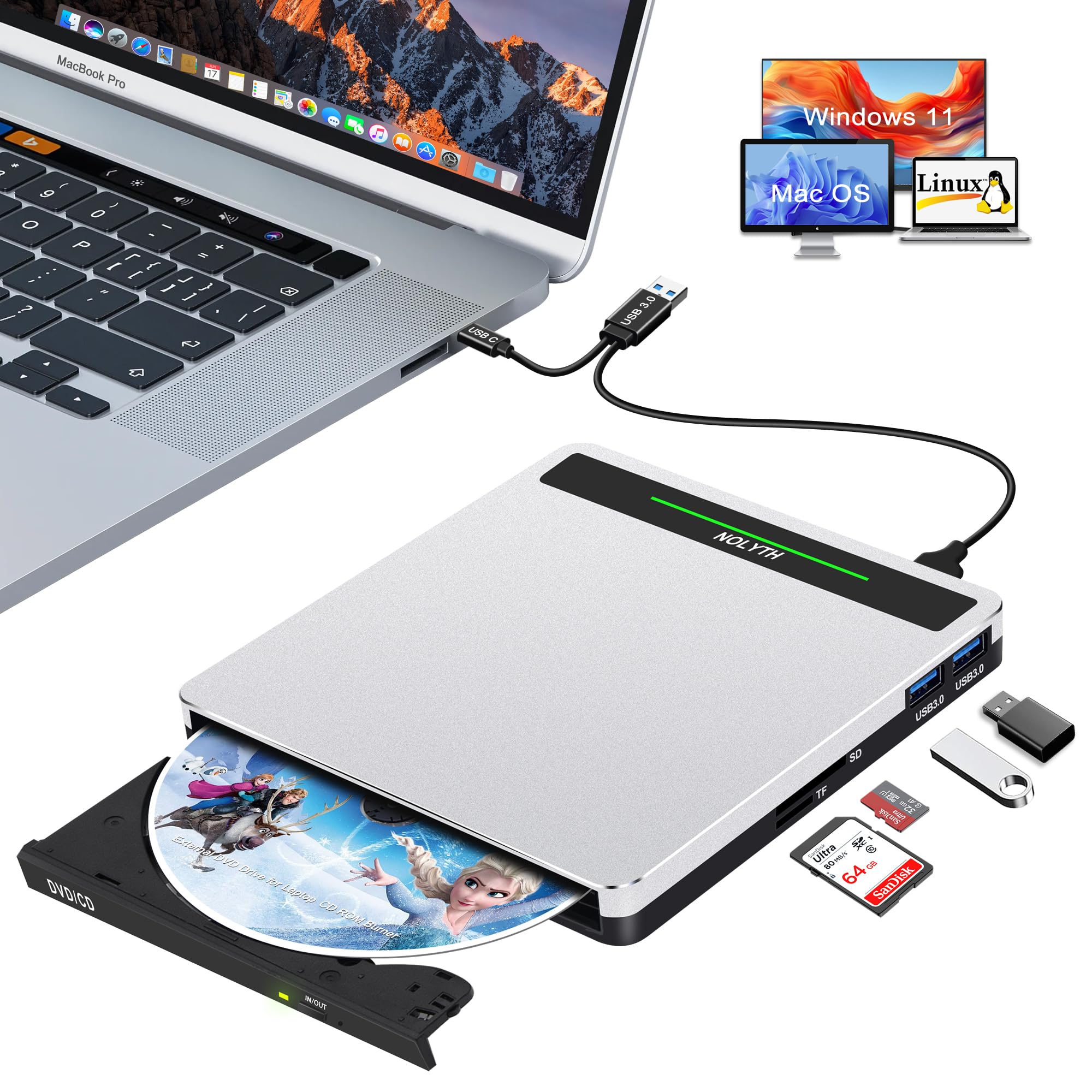 本/CD/DVD パソコン Amazon.co.jp: Yisjek 外付けDVDドライブ USB 3.0 Type-C CD/DVD +/-RW