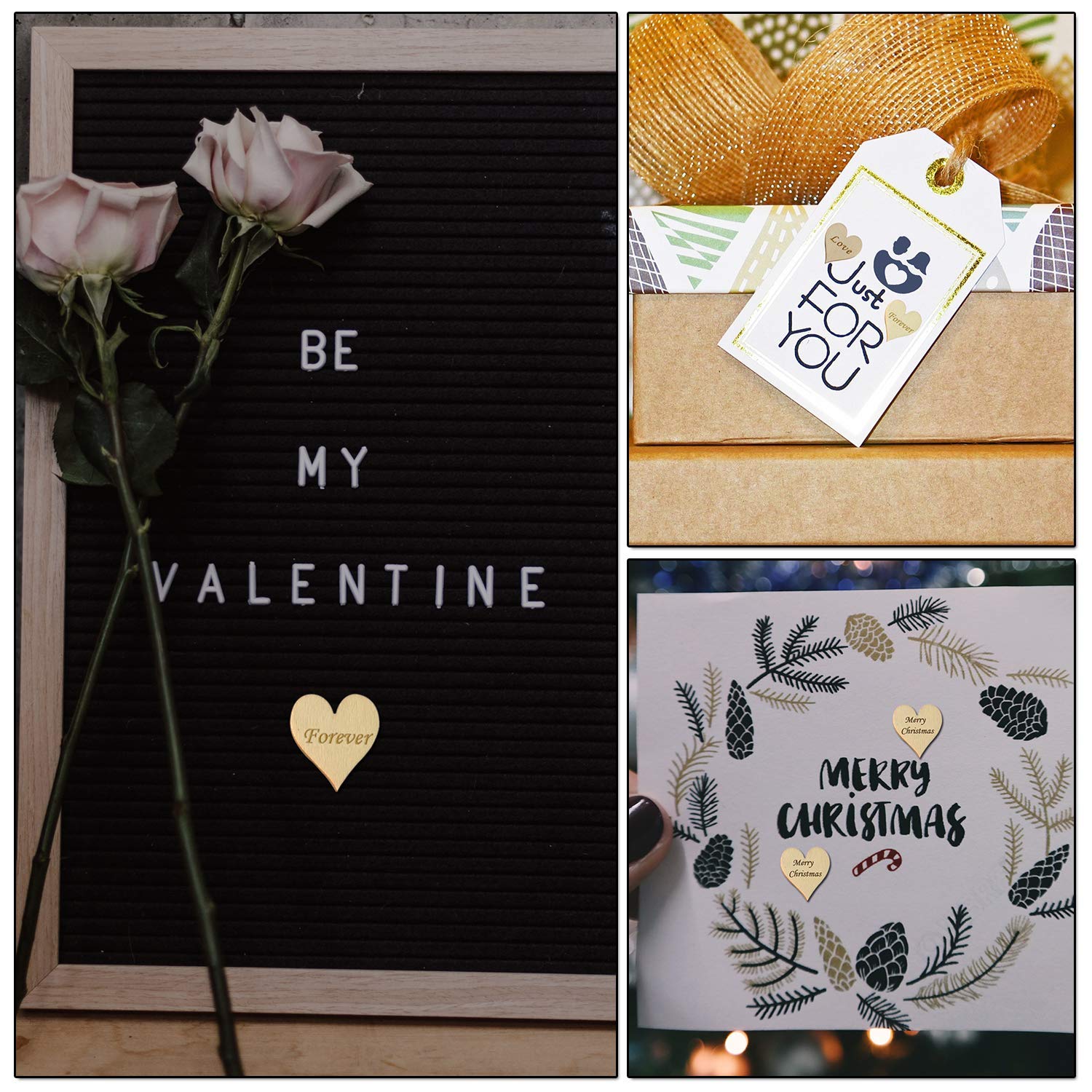 100 Pièces Mixte Pentagramme Copeaux De Bois Artisanat Embellissements