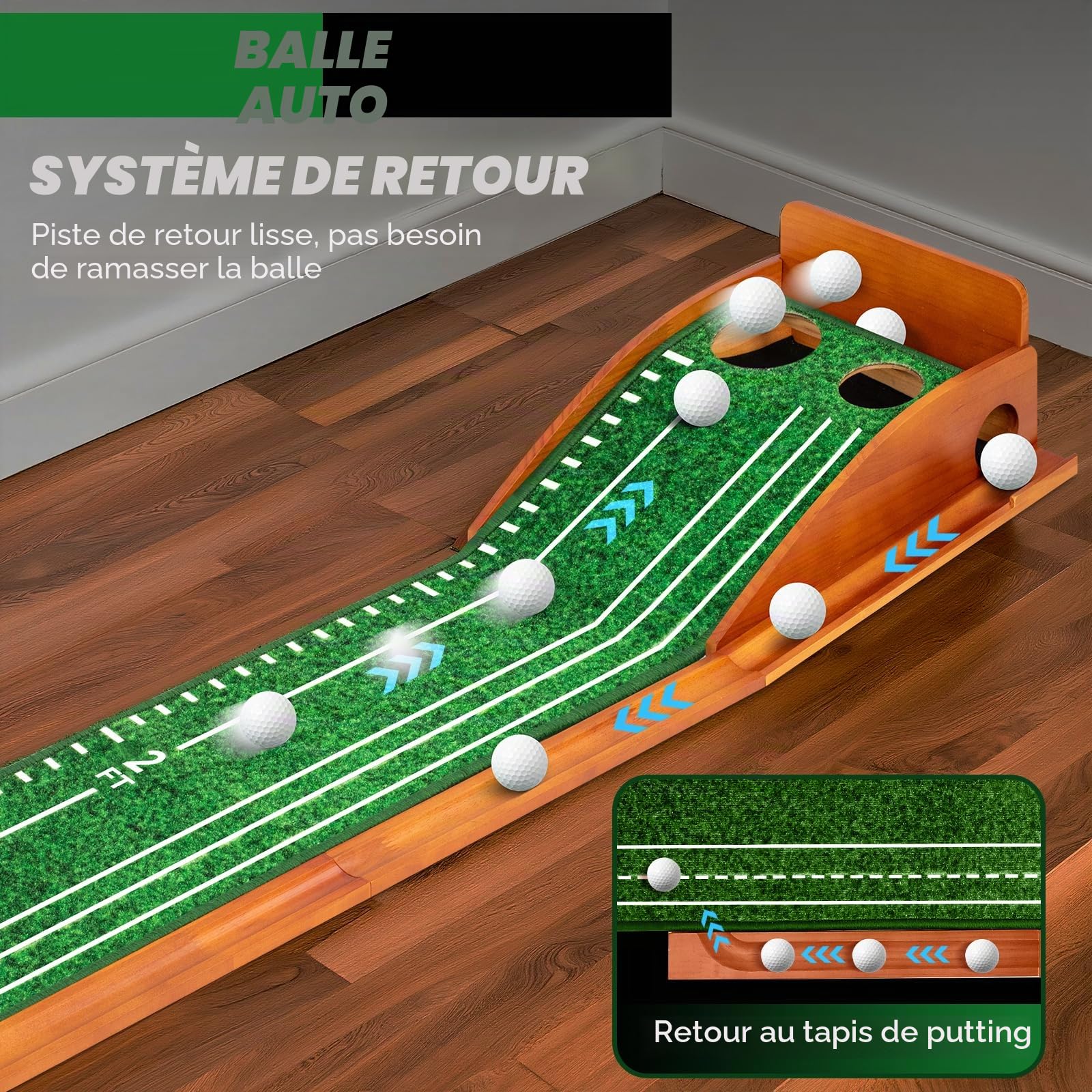 Tapis de puting, Tapis de Putting, Tapis de Golf d'intérieur, Tapis de Putting Green, Tapis de Golf, Pratique de Putting, Putting