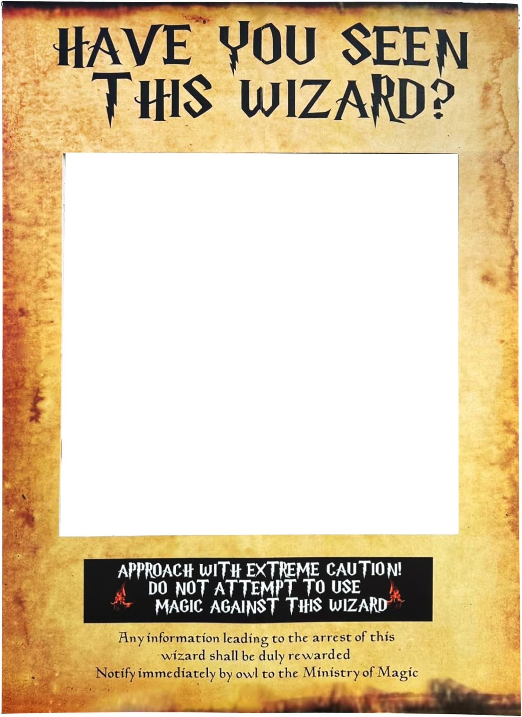 LaVenty Have You Seen This Wizard Photo Booth Prop Wizard Inspired Photo Booth Frame Birthday Party Photo Booth Props for Theme Party Decorations