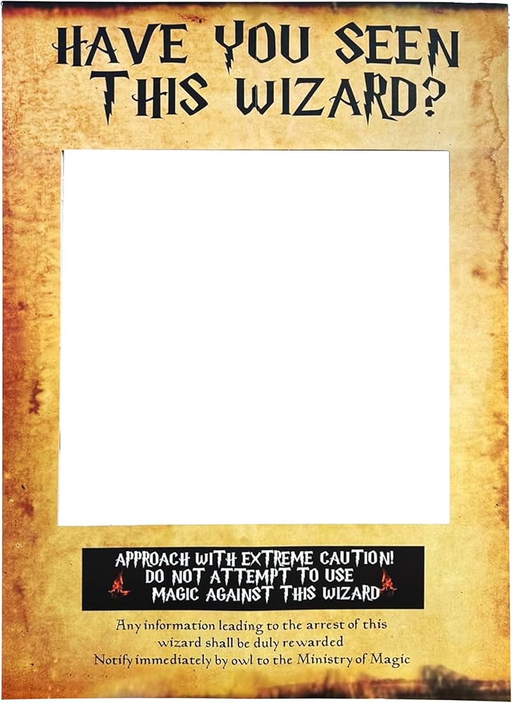 amazon-com-laventy-have-you-seen-this-wizard-photo-booth-prop-wizard-inspired-photo-booth-frame-photo-booth-props-for-wizard-theme-party-decorations-home-kitchen