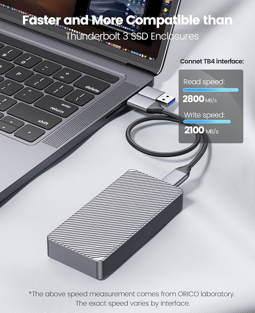ORICO M.2 SSD 外付けケース【USB4 40Gbps超高速】工具不要 51Sk3WoANEL.jpg