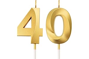40th Birthday Candles, Bling Number 40 Candles for 40th Birthday, 40th Anniversary,...
