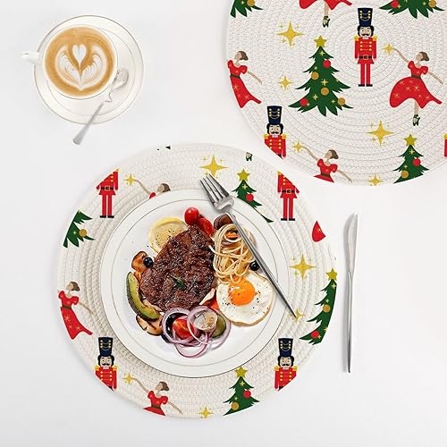 Miniatura 4 de Camino de mesa de salvamanteles para platos calientes de 15 pulgadas, tejido de hilo de algodón, absorbe agua, almohadilla de cocina para tetera,