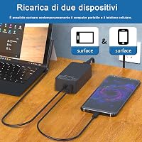 BIUBOTY Surface 44W töltőkábel Microsoft Pro/Laptop/Go/Book kompatibilis USB porttal 4