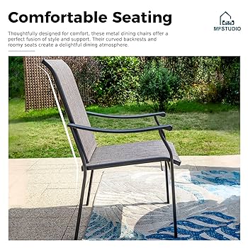 Amazon.com: MFSTUDIO Outdoor Patio Dining Chairs, 2 PCS