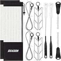 Vista 12 de Kit de limpieza de vejiga de hidratación, juego de limpiador de vejigas de agua con cepillo largo flexible para manguera, válvula de mordida pequeña