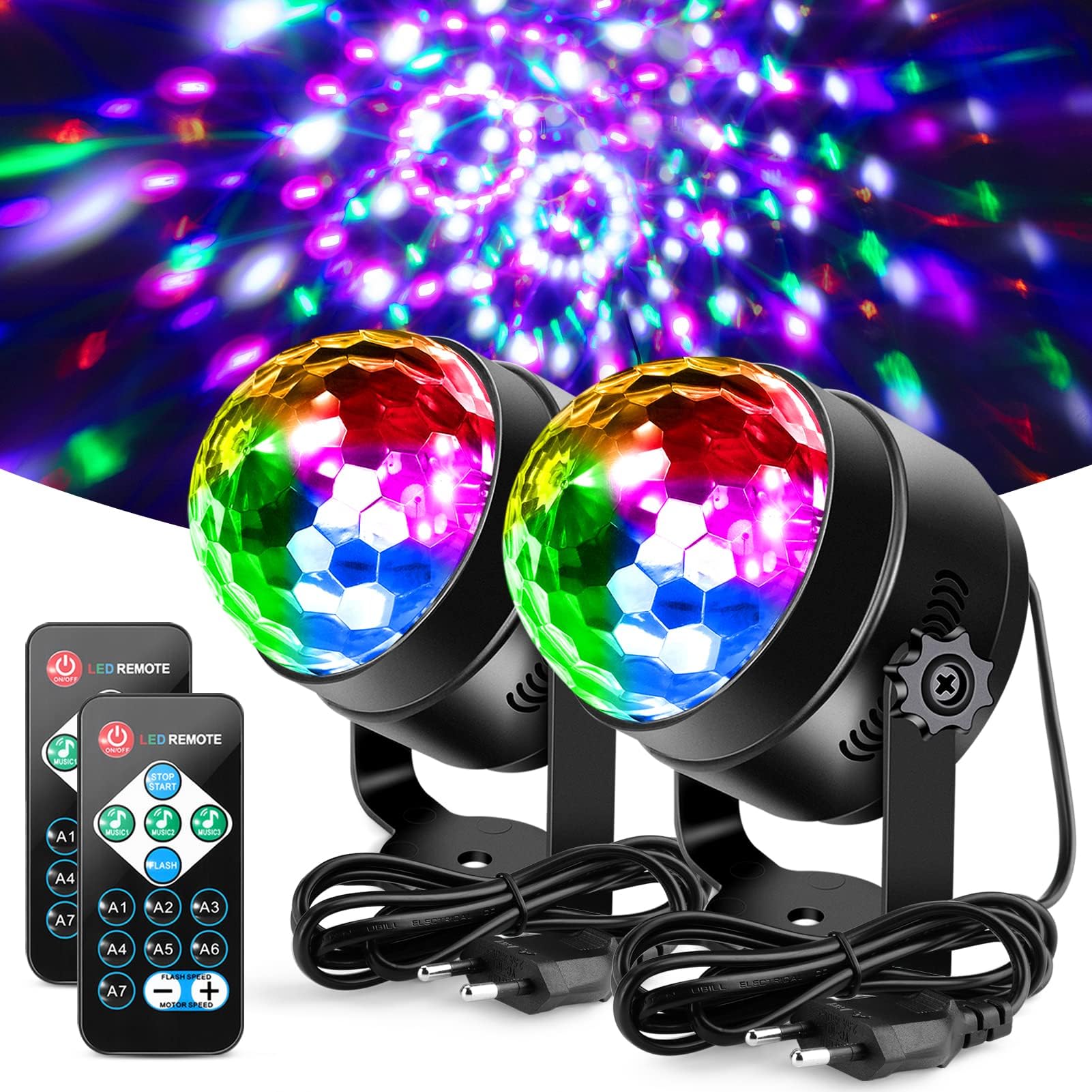 Boule Disco LumièresBoule Disco de Commande Vocale 6w 10 Couleurs Boule