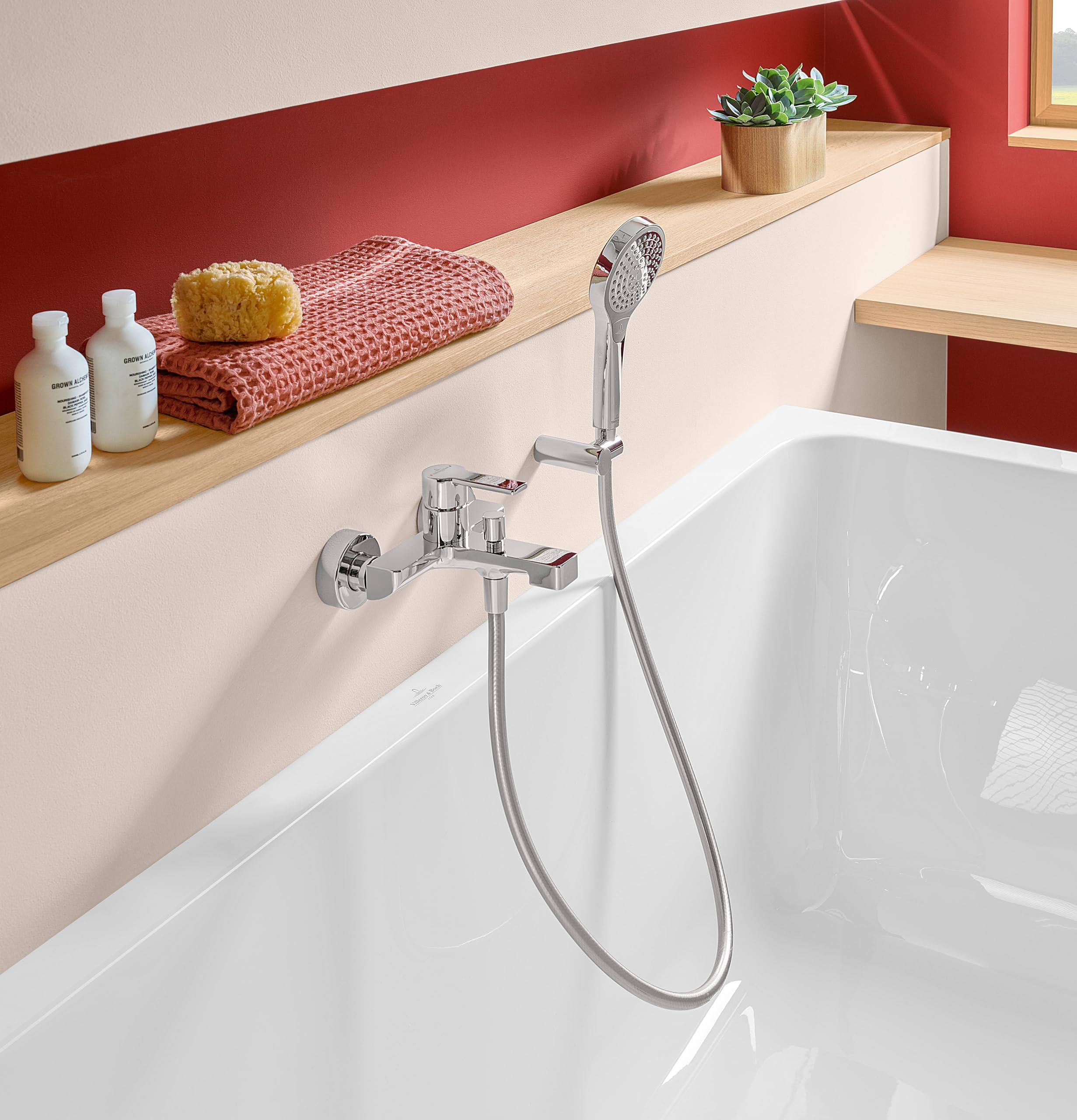 Villeroy & Boch Universal Showers Wąż Prysznicowy Ręczny, Elastyczny z Ochroną Przed Przekręceniem, do Prysznica i Wanny, Odporny na Zginanie, 1,20 m, Chrom