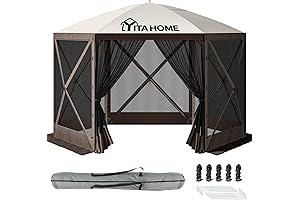 YITAHOME 11.5x11.5ft Octagon Screen Tent for Camping or Picnic