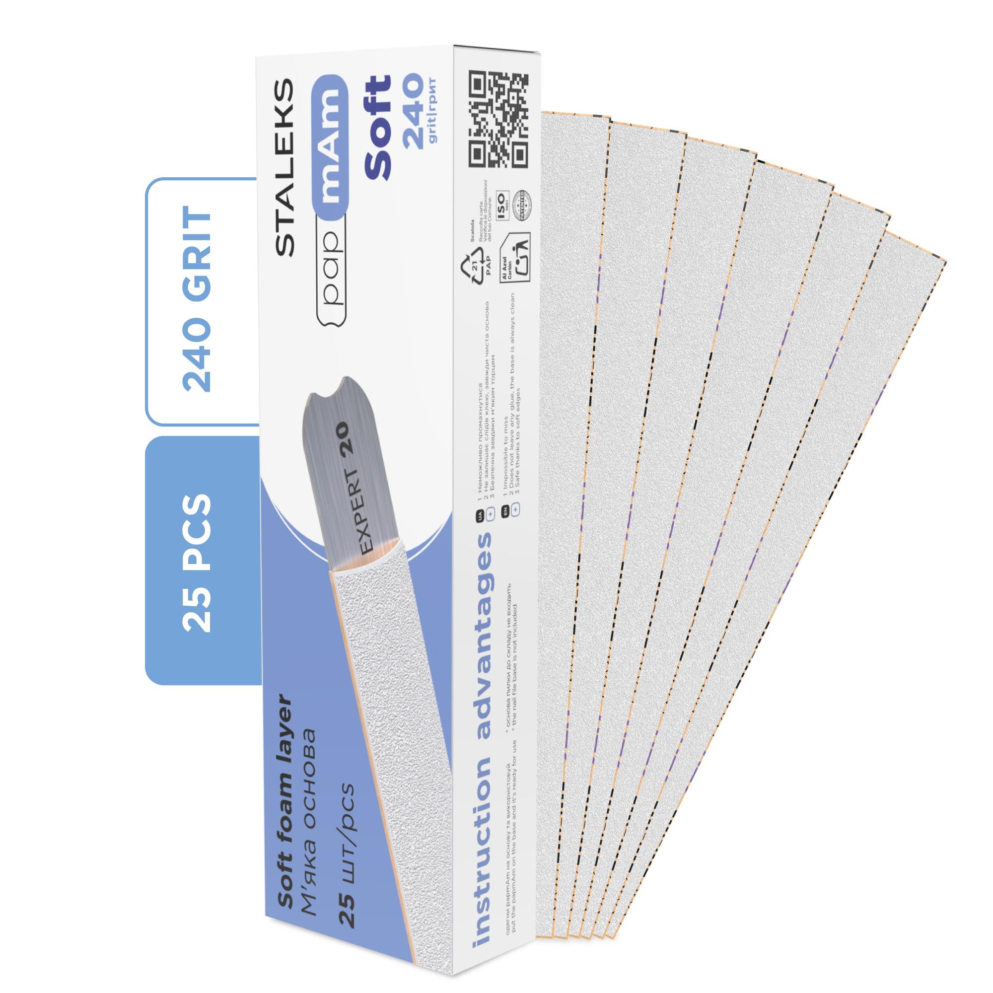 STALEKS PRO Nail File Refills - 100/180 Grit -5