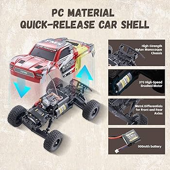 Amazon.co.jp: BEEZRC FMS 1/24 FSC Chaser RCトラック 4WDショート