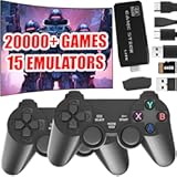 Retro Gaming Console, Plug and Play Video Games Console Game Stick with 20000+ Games Retro Handheld Game Console Built-in 15 Emulators 64G, 4K HDMI Output, 2.4G